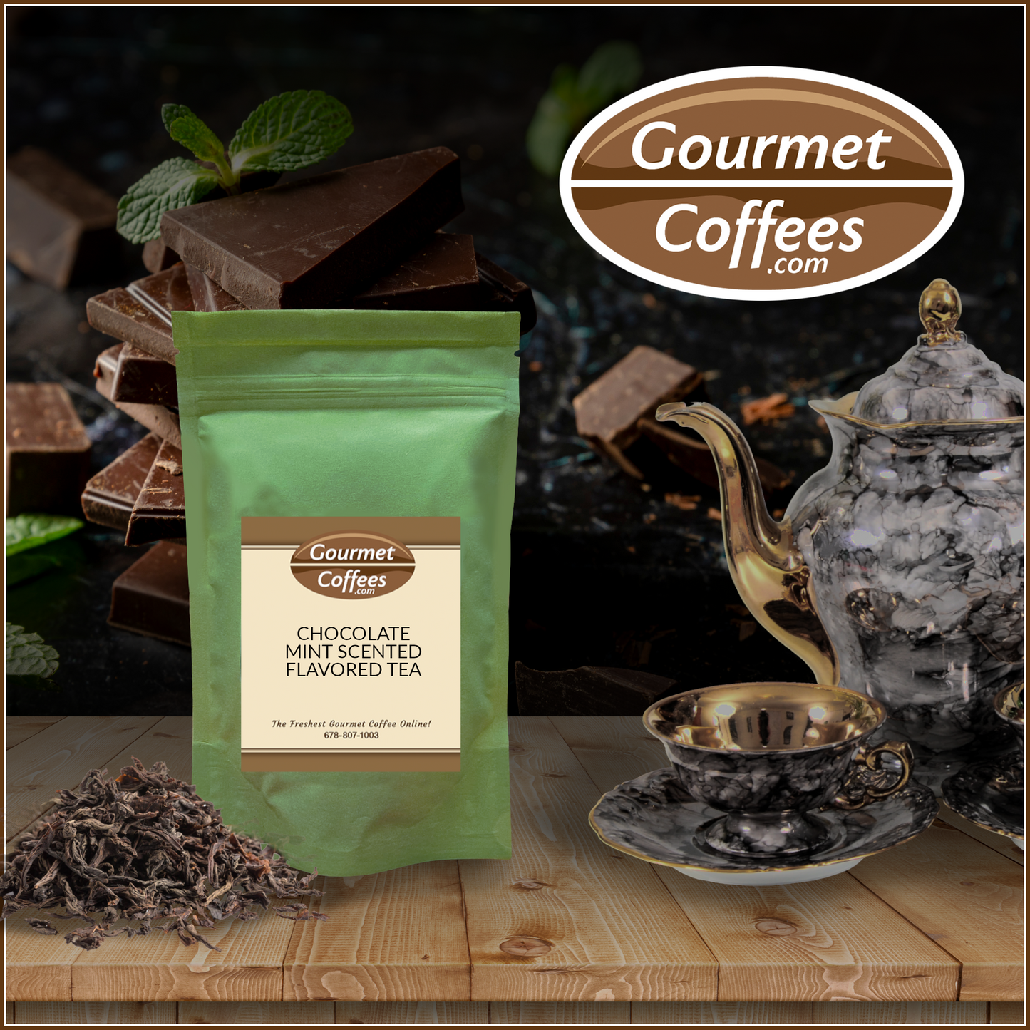 Chocolate Mint Scented Flavored Tea