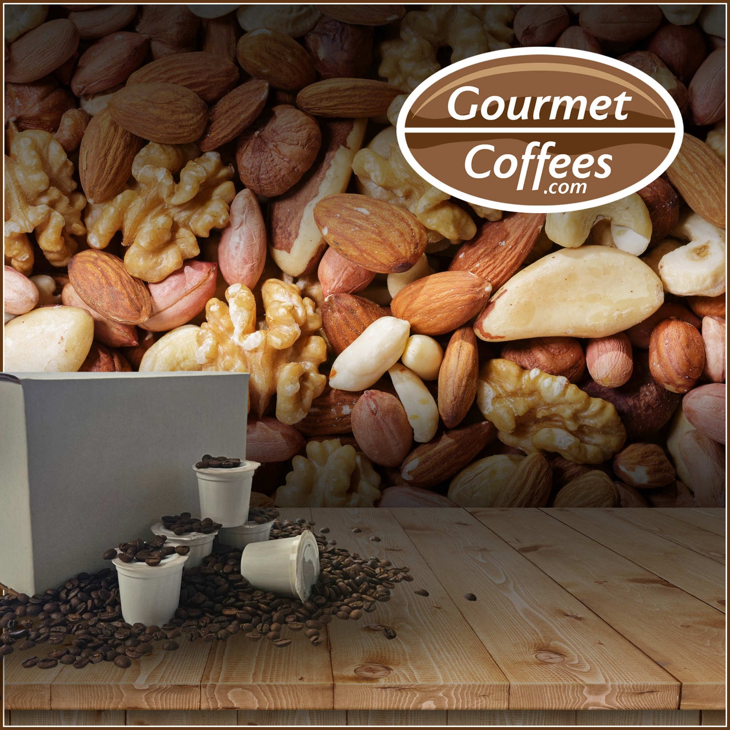 Nut Flavored Single Serve Coffee Pod Sampler Pack 24 Count