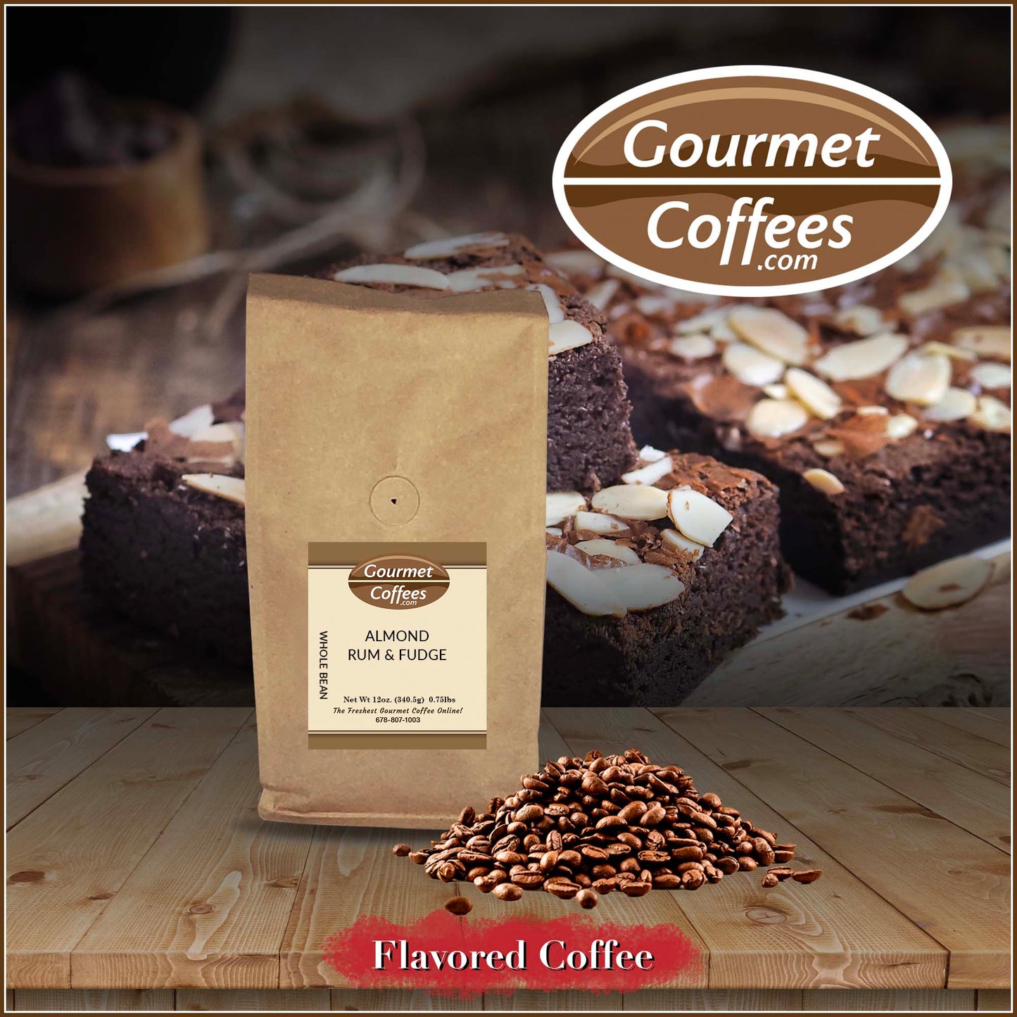 Almond Rum Fudge Flavored Coffee