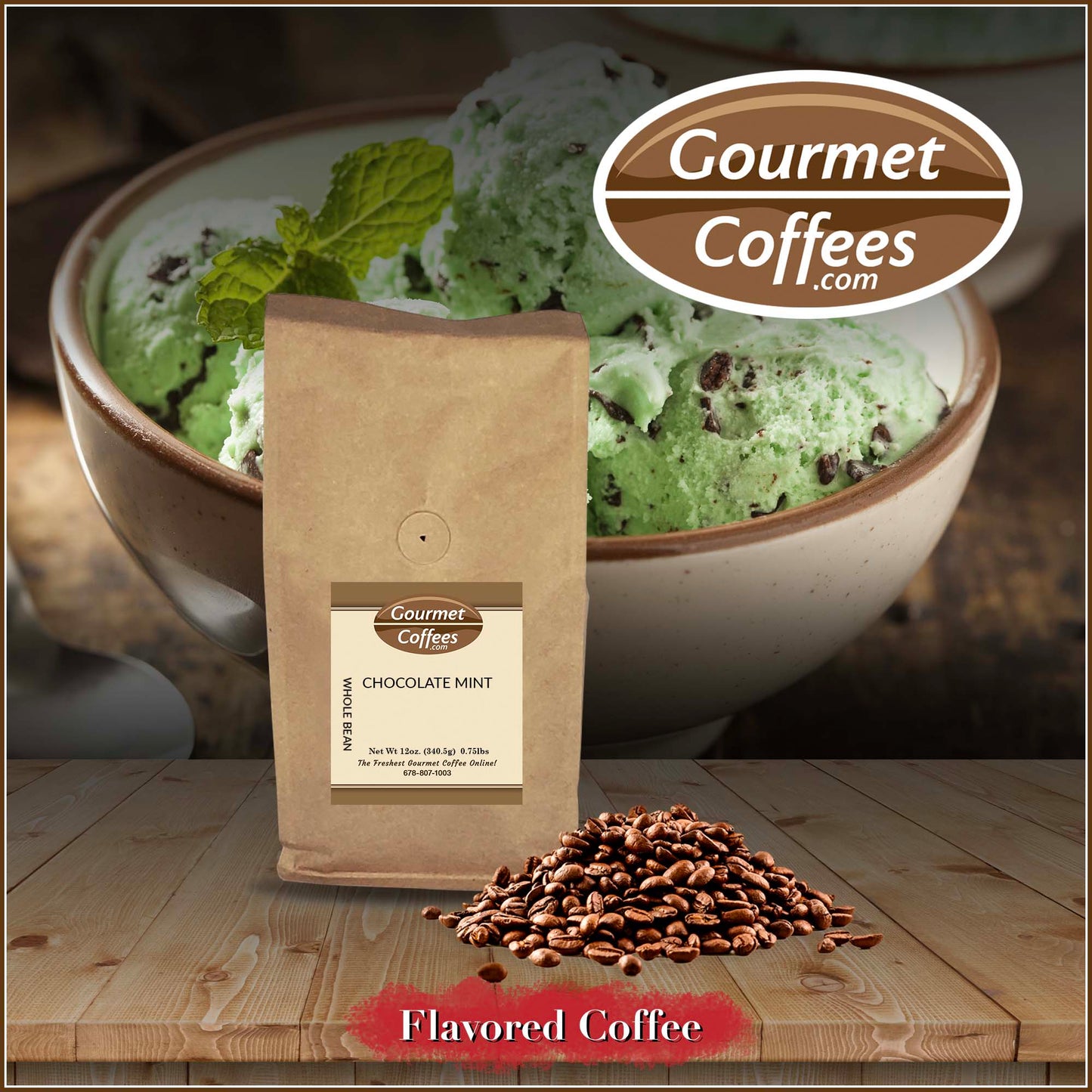 Chocolate Mint Flavored Coffee