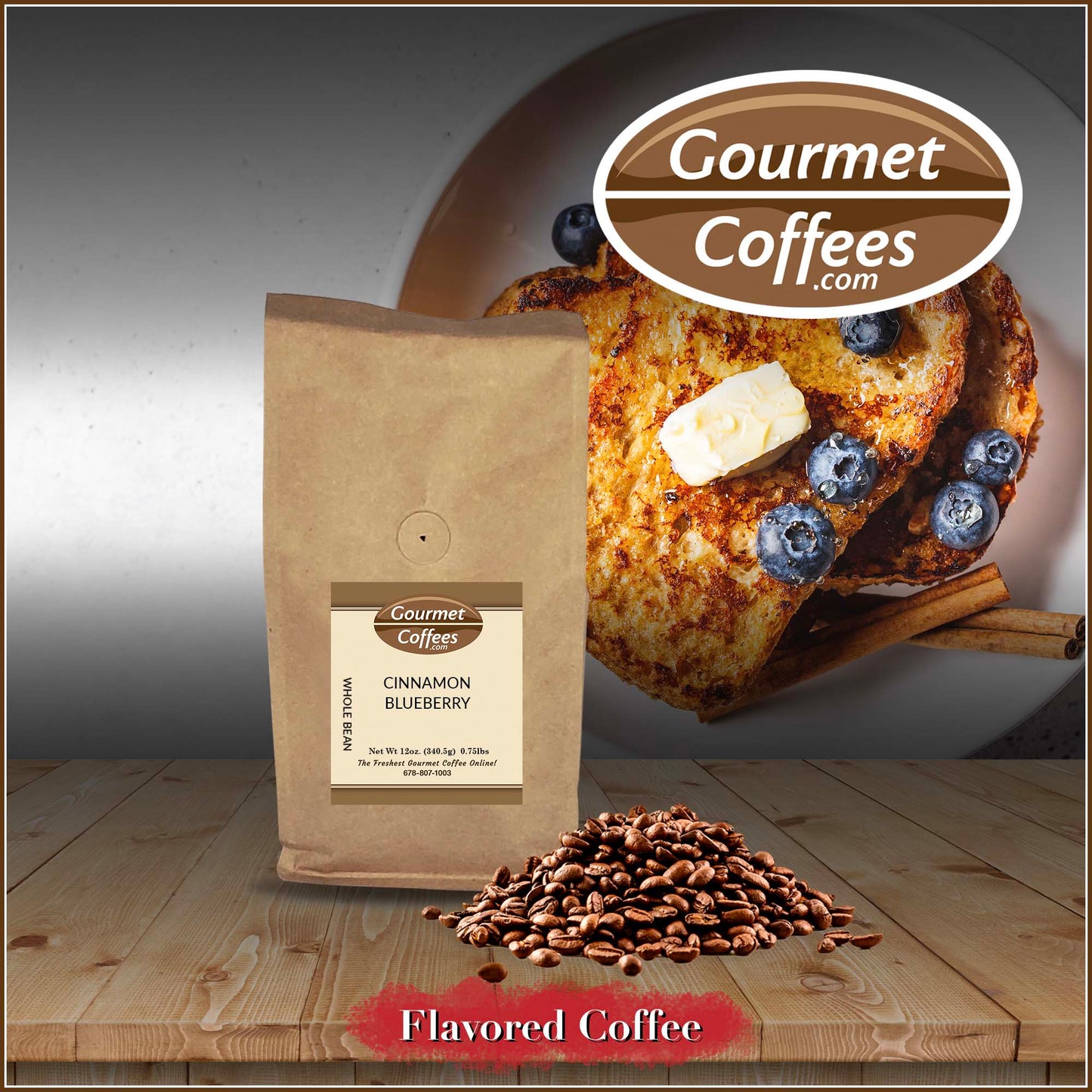 Cinnamon Blueberry Flavored Coffee