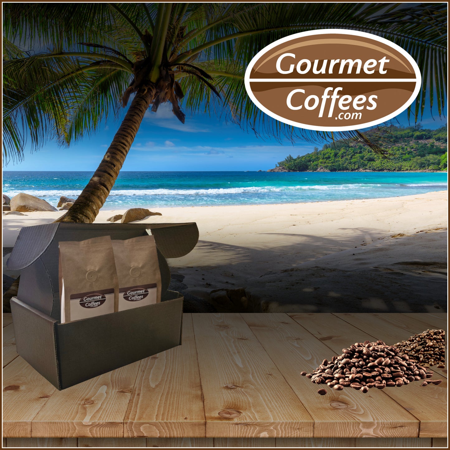 Jamaican and Kona Coffee Gift Set