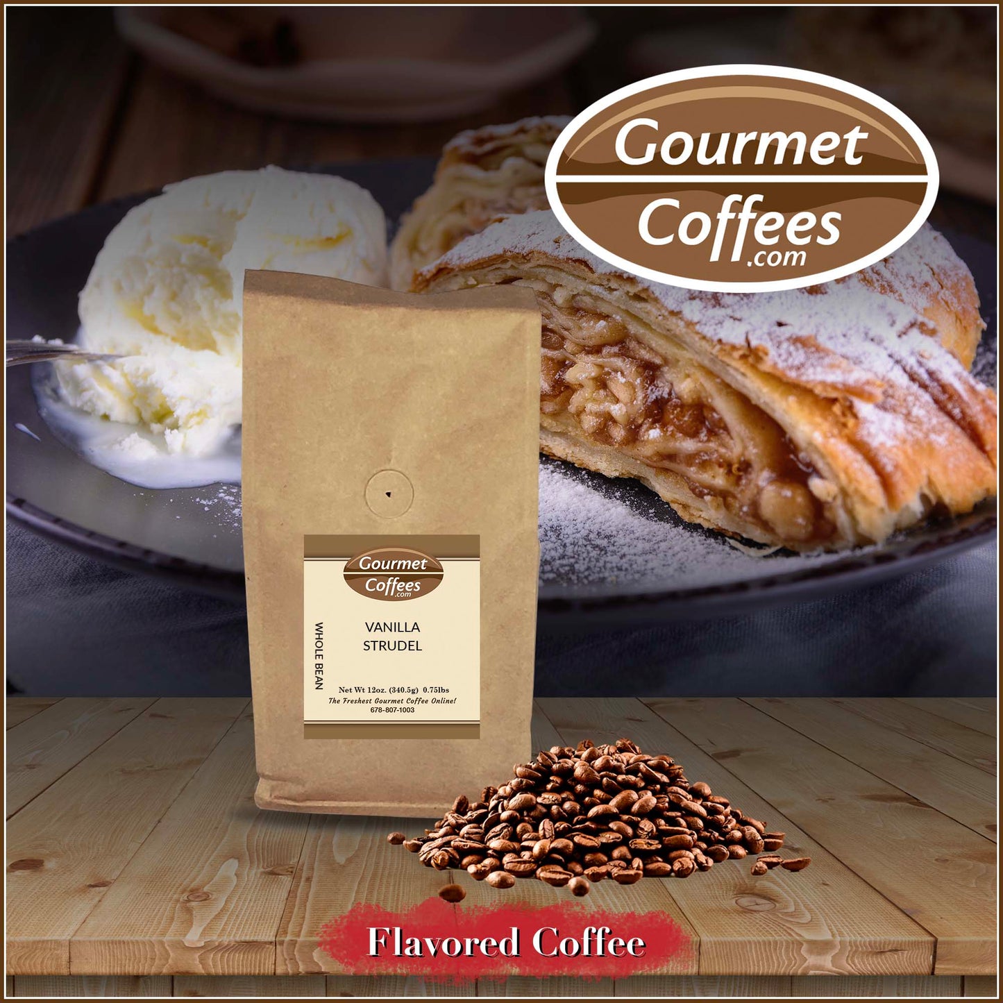 Vanilla Srudel Flavored Coffee