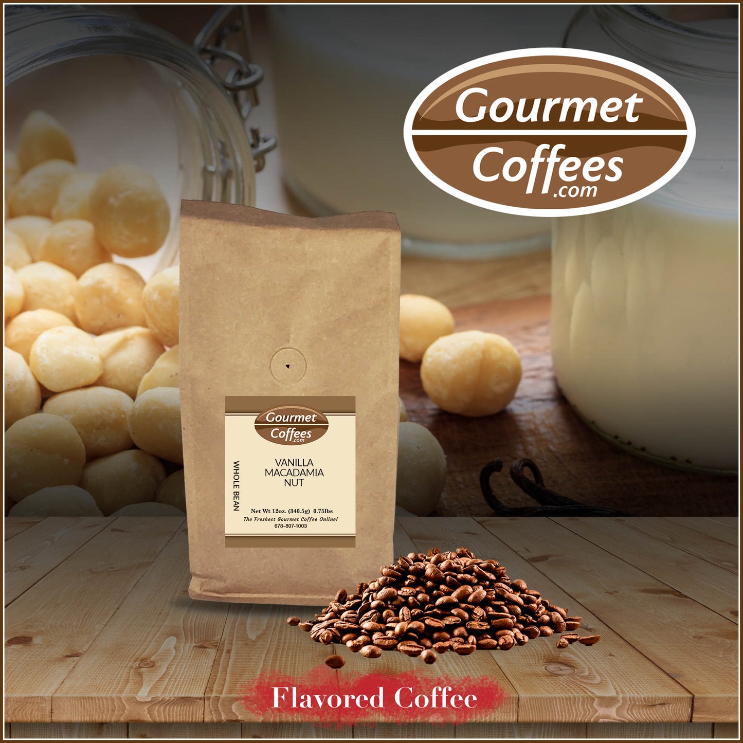 Vanilla Macadamia Nut Flavored Coffee