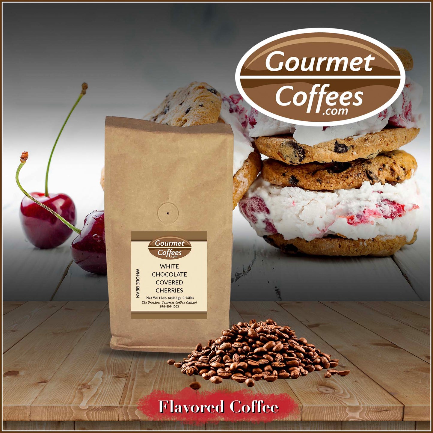 White Chocolate Cherry Flavored Coffee