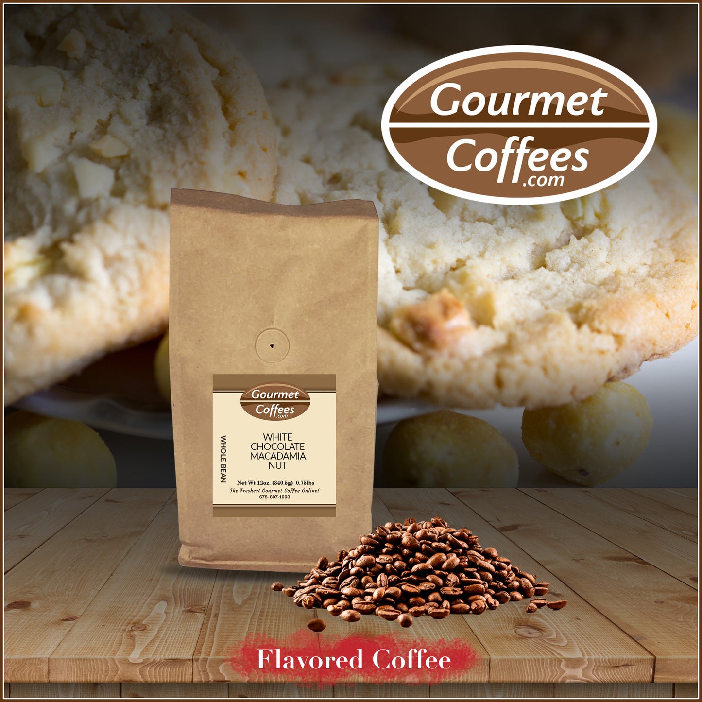 White Chocolate Macadamia Nut Flavored Coffee