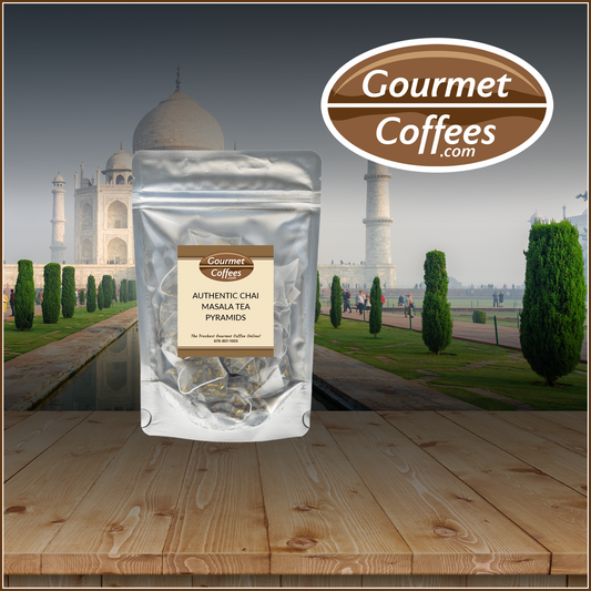Gourmet Coffees package with Taj Mahal in the background