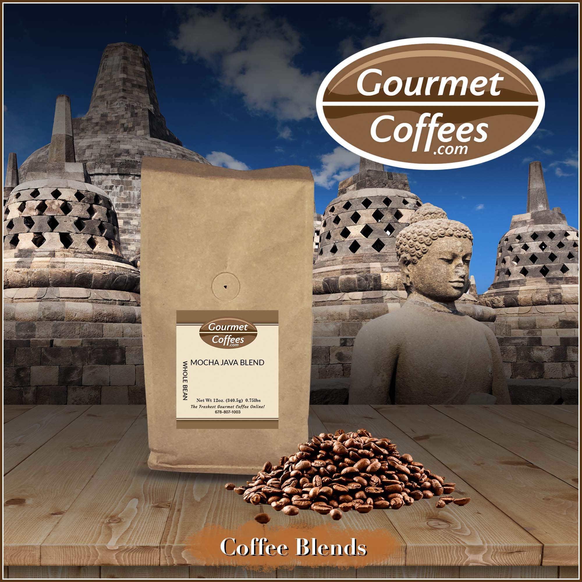Mocha Java Coffee Blend – GRMS, gourmetcoffees.com